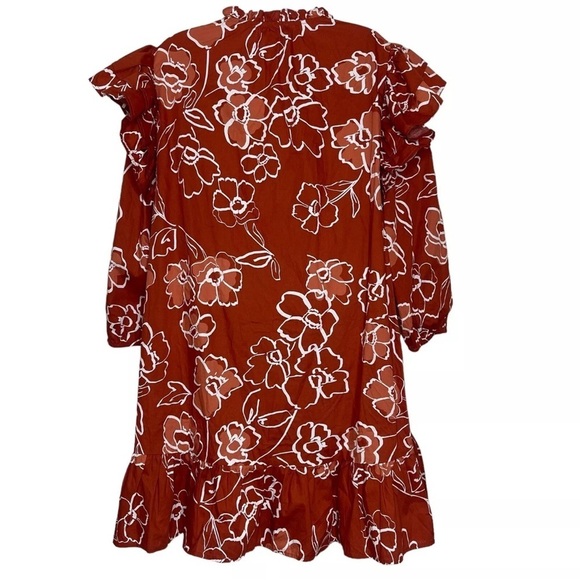 Sugarlips Women's Deanna Ruffled Long Sleeve Western Cowgirl Mini Dress XS - Picture 4 of 4